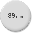 round badge 89mm