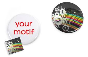 button badge with own design