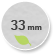 round eco badge 33mm