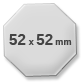 octagonal badge 52x52mm