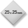square badge 25x25mm