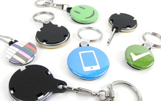 Backside Badges as Key Chains